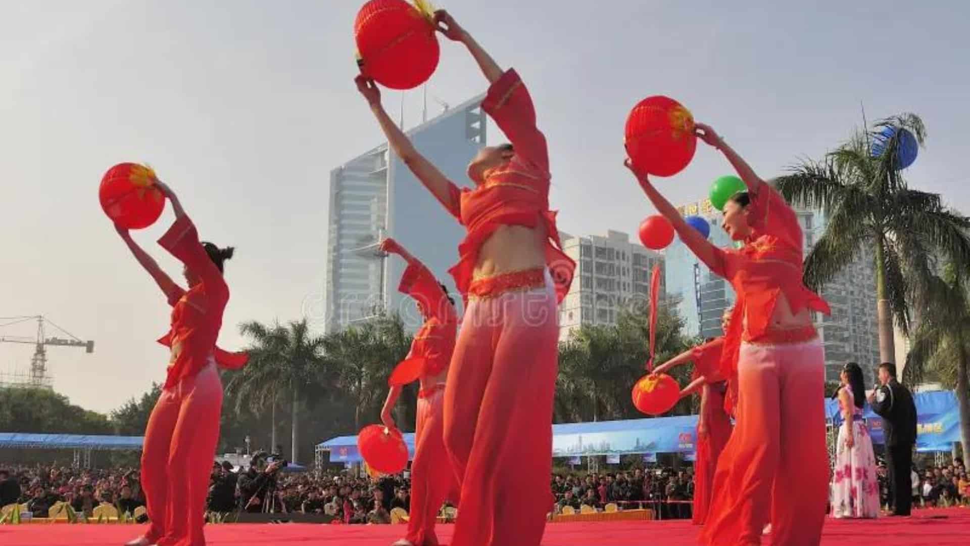 Chinese sale lantern dance